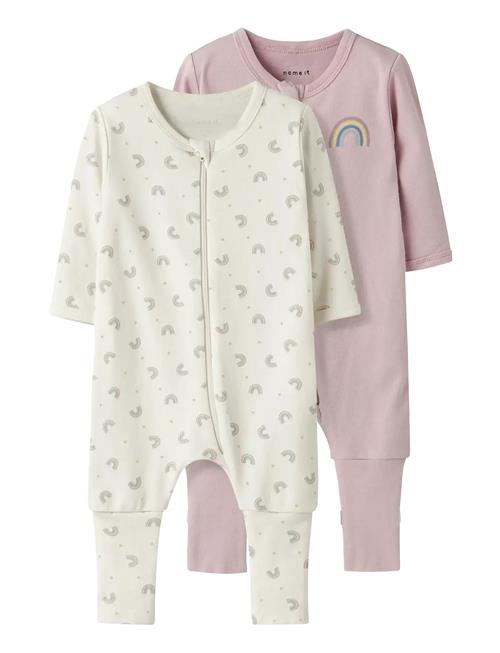 name it | Nbfnightsuit 2P Zip Ff Jet Rainbow Noos | 62