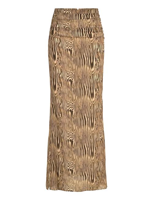 Malina | Laurel Ruched Chiffon Maxi Skirt | 40