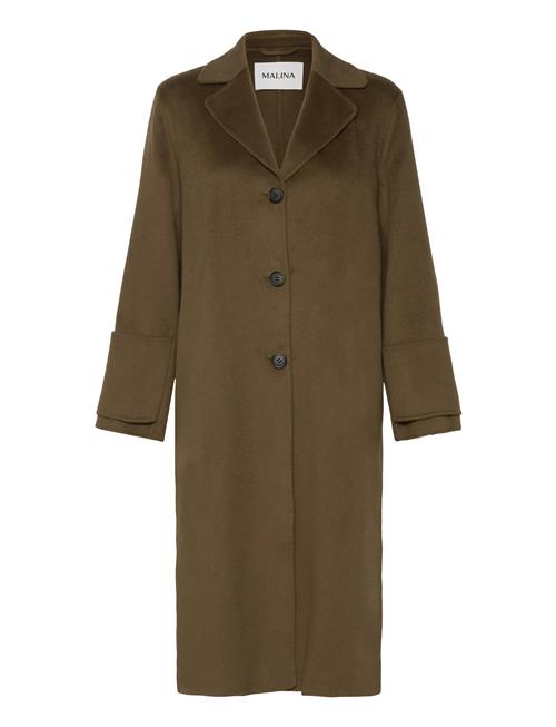 Malina | Elelia Cuff Detailed Wool Cashmere Silk Coat | 36