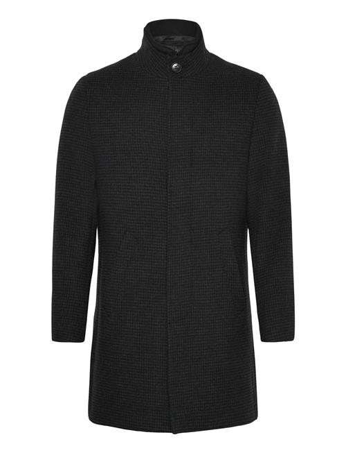 Lindbergh Black | Detachable Collar Wool Coat | L
