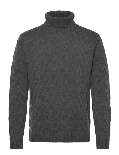 Lindbergh Black | 1927 Merino Blend Texture Roll Neck | S