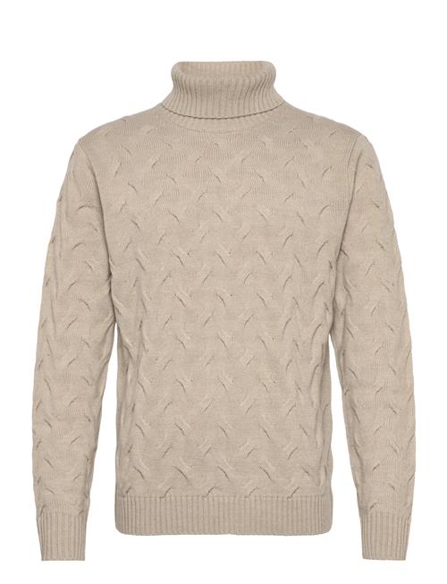 Lindbergh Black | 1927 Merino Blend Texture Roll Neck | L