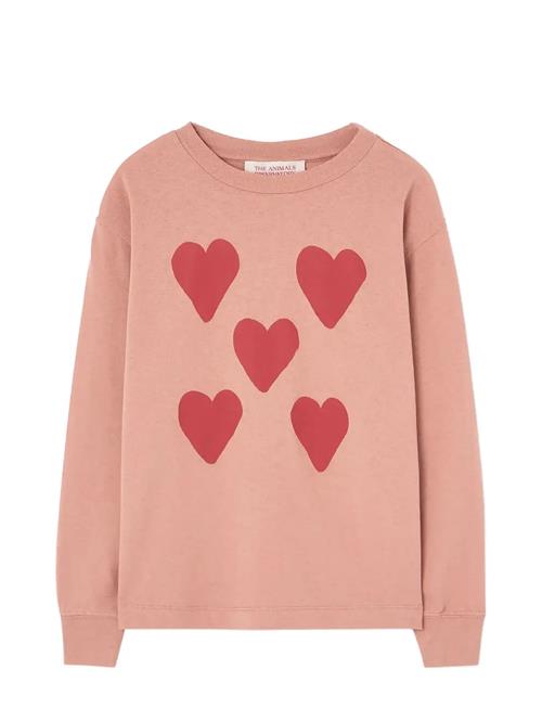 THE ANIMALS OBSERVATORY | Hearts Coral Dof Lonf Sleeve T-Shirt | 10 Y