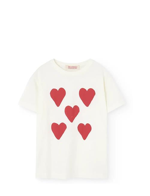 THE ANIMALS OBSERVATORY | Hearts White Rooster T-Shirt | 10 Y
