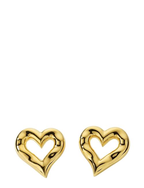 Syster P | Puff Heart Earrings Gold | ONE SIZE