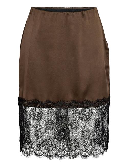 NOISY MAY | Nminferno Mw Short Satin Lace Skirt | S