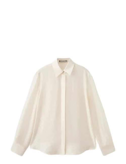 Mango | Satin Shirt With Rhinestones | L