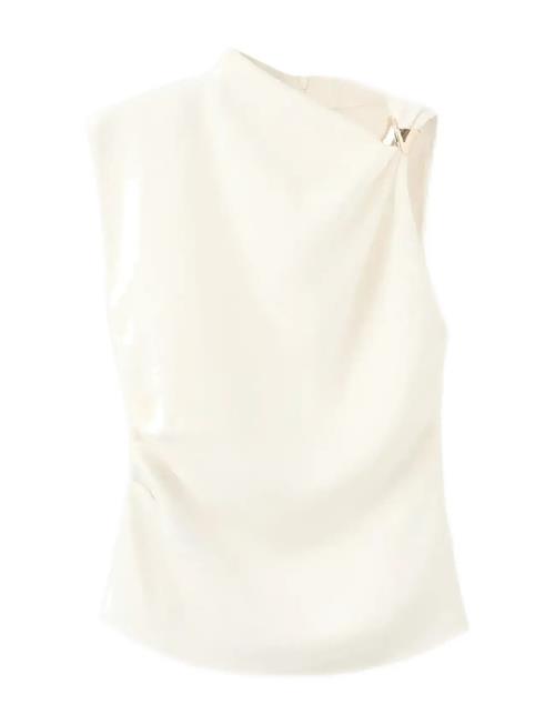 Mango | Asymmetrical Blouse With Metallic Detail | XS