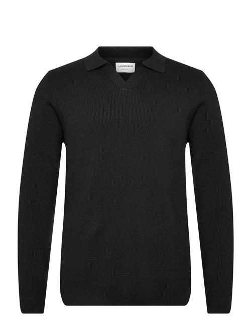 Lindbergh | Rib Knitted L/S V-Neck Polo | M