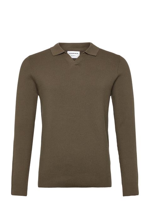Lindbergh | Rib Knitted L/S V-Neck Polo | S