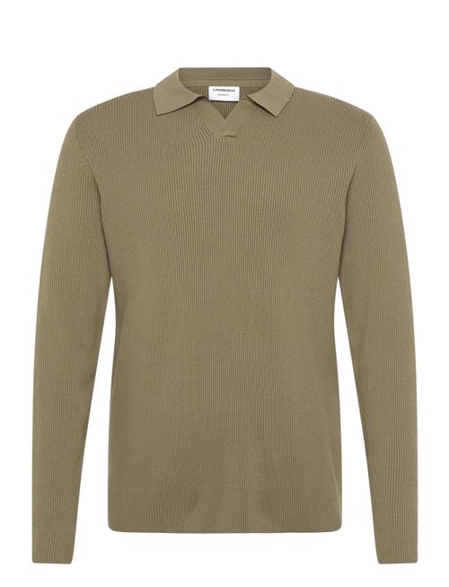 Lindbergh | Rib Knitted L/S V-Neck Polo | M