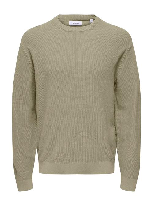 ONLY & SONS | Onstony Ds 12 Ls Waffle Crew Knit Noos | XS