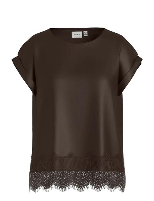 Vila | Viellette S/S Full Satin Lace Top - Noos | 36