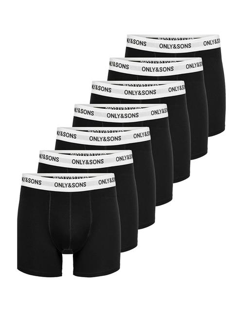ONLY & SONS | Onsfitz Solid Black Boxer 7-Pack | L