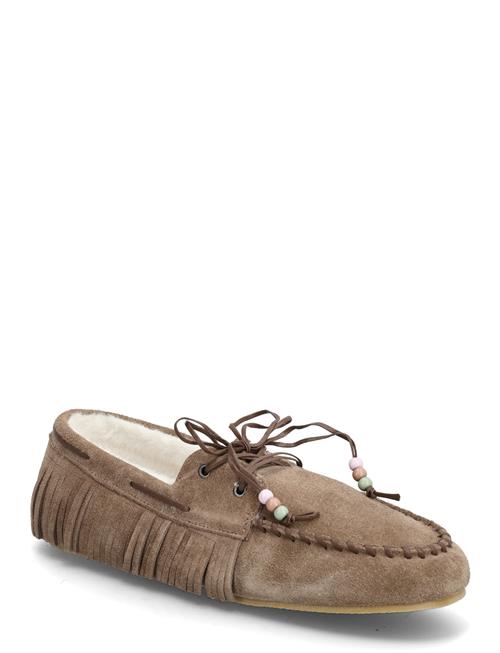 Mango | Shearling Leather Moccasins | 36