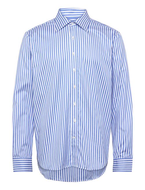 Oscar Jacobson | Reg Fit Turn Down Twill Stripe | 43