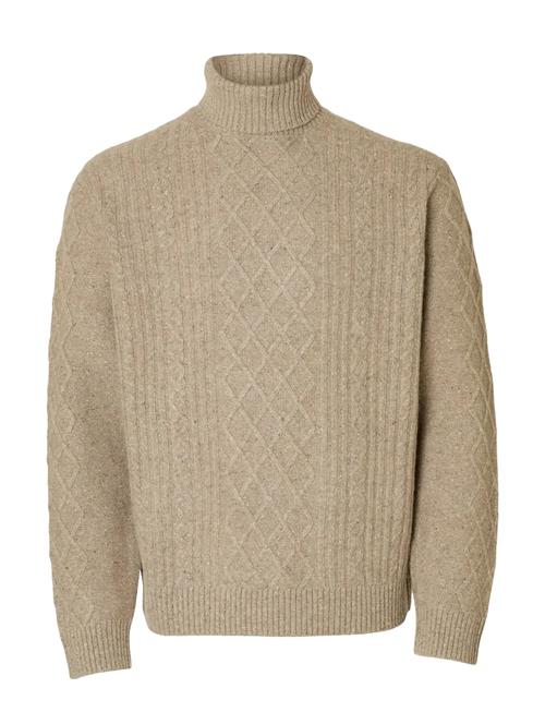 Selected | Slhneil Ls Knit Relaxed Cable Roll Neck | L