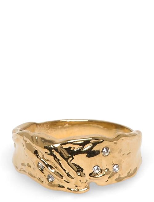 Pilgrim | Sol Organic Shaped Crystal Ring Gold-Plated | ONE SIZE