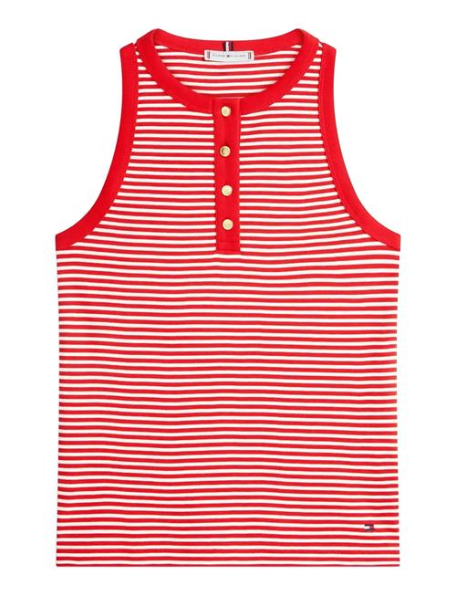 Tommy Hilfiger | Gold Button Henley Top | L