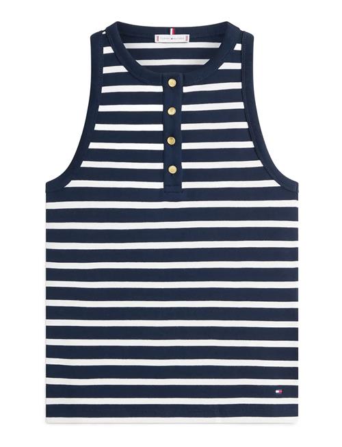 Tommy Hilfiger | Gold Button Henley Top | L