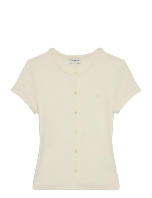 Calvin Klein Jeans | Ss 1X1 Refined Rib Button Up Cre | M