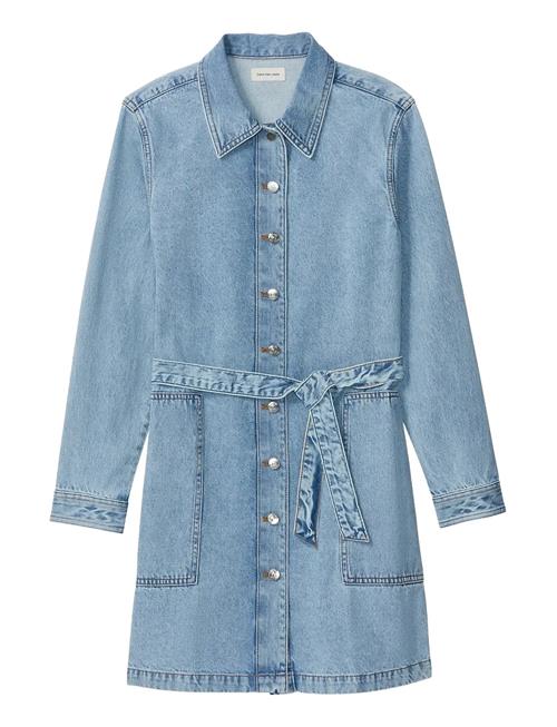 Calvin Klein Jeans | Belted Denim Mini Dress Coastal | S