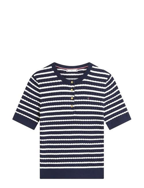 Tommy Hilfiger | Co Cable Fine Gg Ss Henley | XS