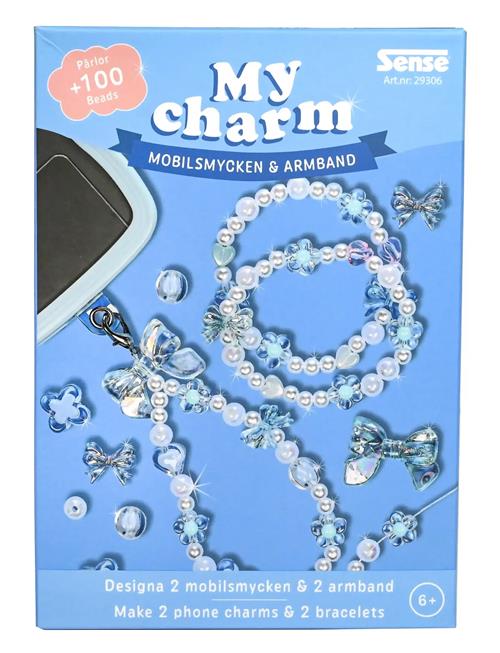 Sense | Pärlset Mobilsmycke & Armband Blå | ONE SIZE