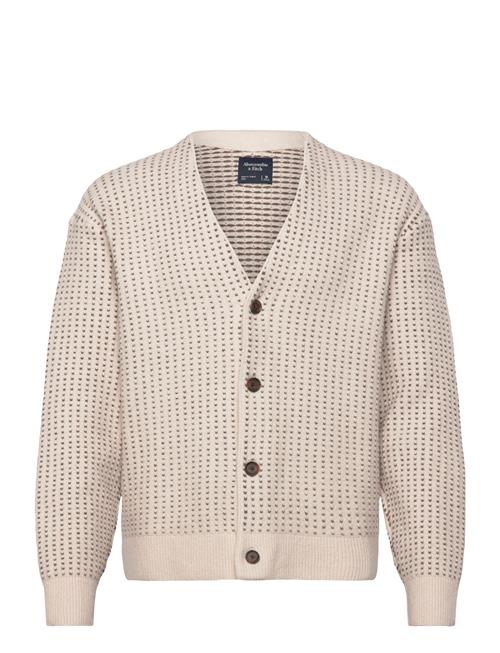 Abercrombie & Fitch | Cream Birdseye Cropped Vintage Cardigan | L