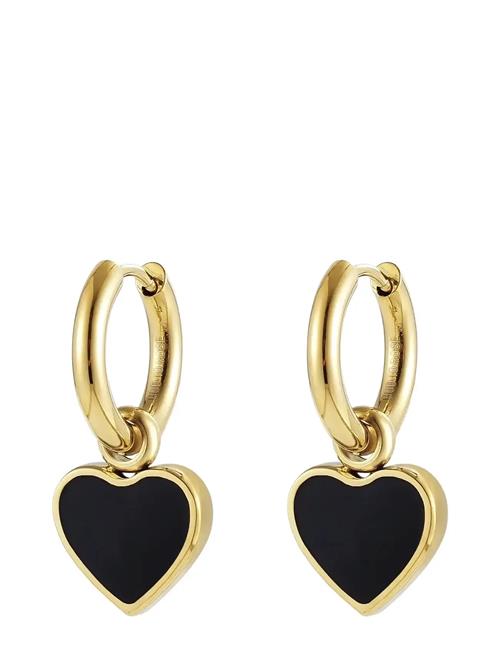 Bud to rose | Noble Heart Earring Black/Gold | ONE SIZE