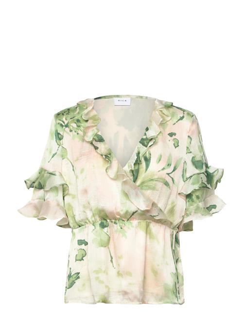 Vila | Vimolina 2/4 Flounce Wrap Top/Dc | 36