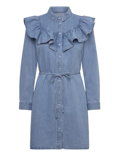 ONLY | Onlindigo Ls Frill Dnm Dress Cs | S