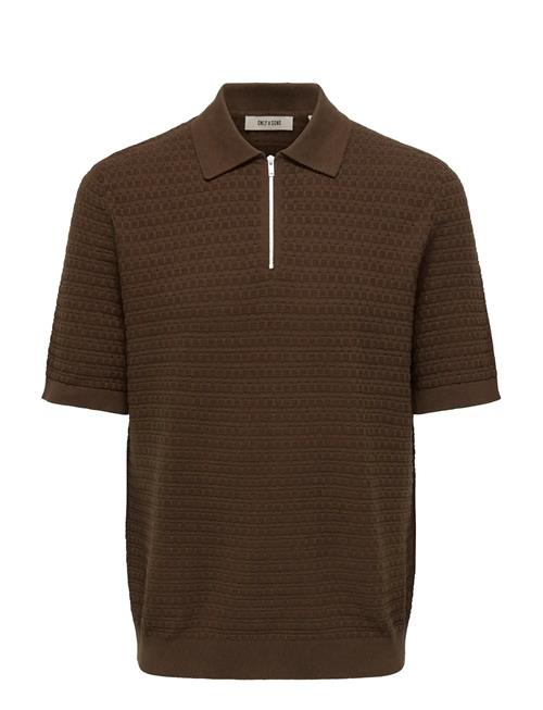 ONLY & SONS | Onsmenu Reg Ss Structure Polo Knit | L