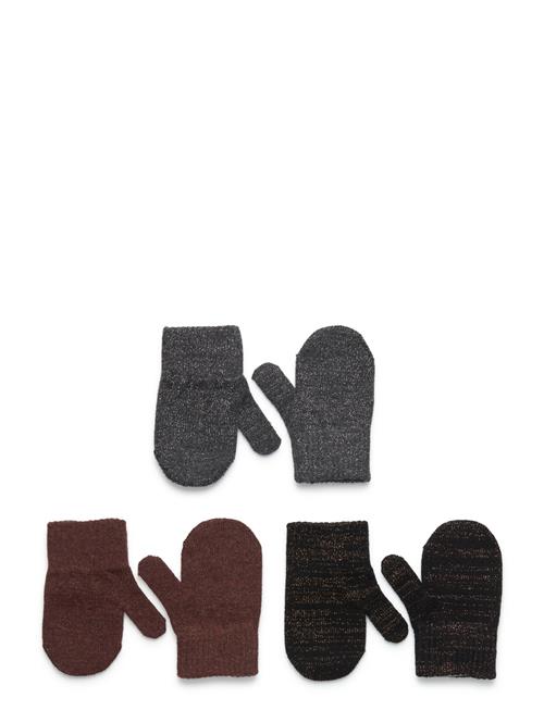 mikk-line | Magic Mittens 3 Pack W. Lurex | 2-4Y