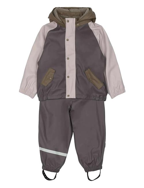 mikk-line | Pu Rain Set + Fleece/Susp. 104 | 98