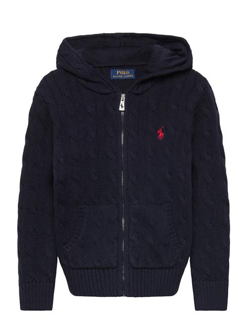 Ralph Lauren Kids | Cable Cotton Hooded Full-Zip Sweater | 124-131