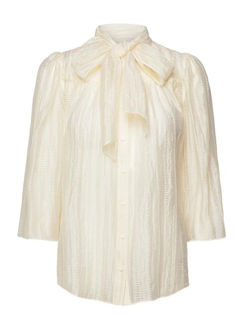 Stella Nova | Pointelle High-Neck Bow Blouse | 40