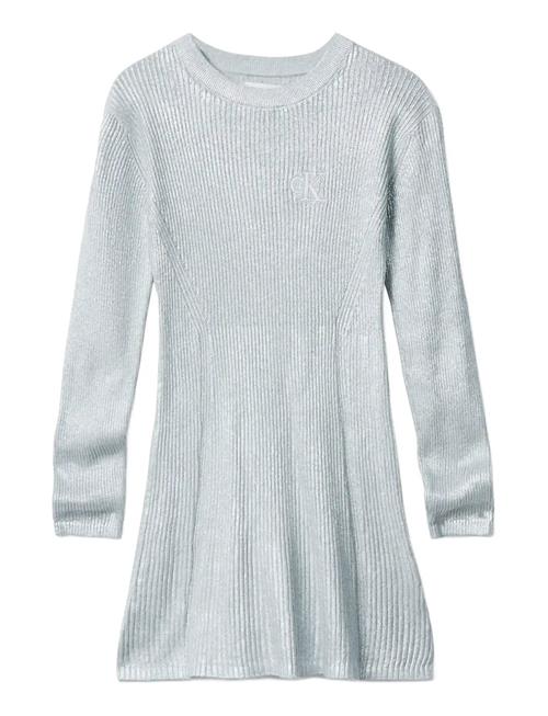 Calvin Klein | Silver Coated Ls Sweater Dress | 164