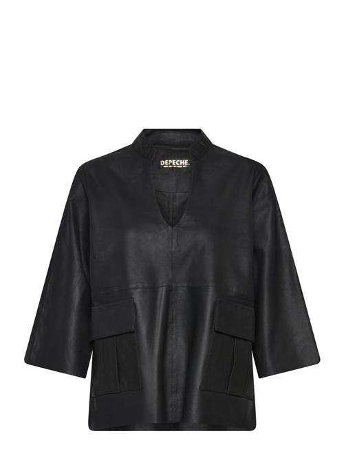 DEPECHE | Kyledep Leather Top | 36