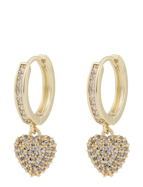 SNÖ of Sweden | Stina Heart Ring Pendant Ear G/Clear - Onesize | ONE SIZE