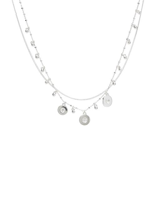 Pilgrim | Veronica Coins & Crystal Necklace Silver-Plated | ONE SIZE