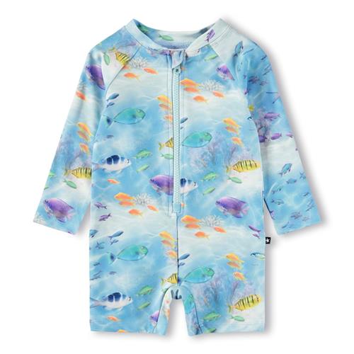 Molo Neka LS Rushguard I Ét Stykke Rainbow Sea  Rainbow Sea 110/116 cm  Blå  110/116 cm  unisex