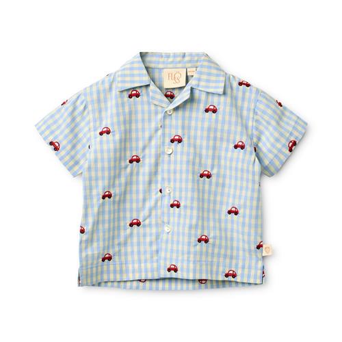 Flöss Albert Skjorte Blue Gingham  Blue Gingham 92 cm  Blå  92 cm  mand