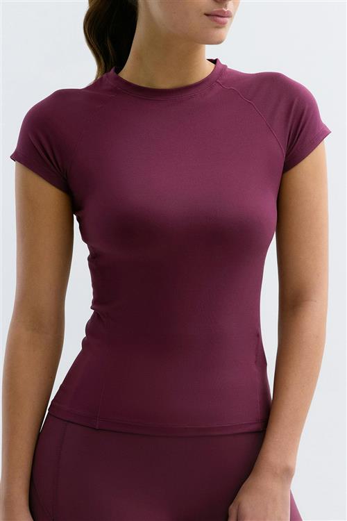 Gina Tricot - Soft yoga tee - Toppe - Rød - S - Dame
