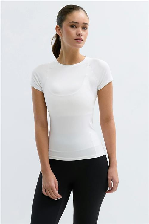 Gina Tricot - Soft yoga tee - Toppe - Hvid - S - Dame