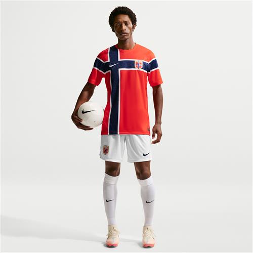 Norway 2026 Stadium Home Nike Dri-FIT Replica-fodboldshorts til mænd - hvid