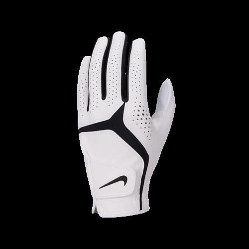 Nike Dura Feel 10-golfhandske (venstre, almindelig) (trepak) - hvid