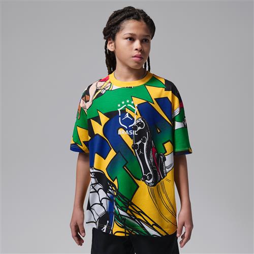 Jordan Essentials Goal-T-shirt med firkantet pasform til større børn - gul