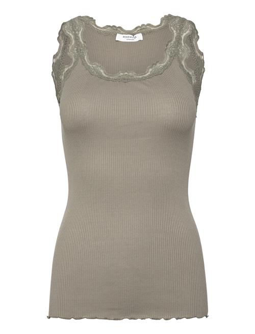 Rosemunde | Rwbabette Silk Sl U-Neck Long Lace | L