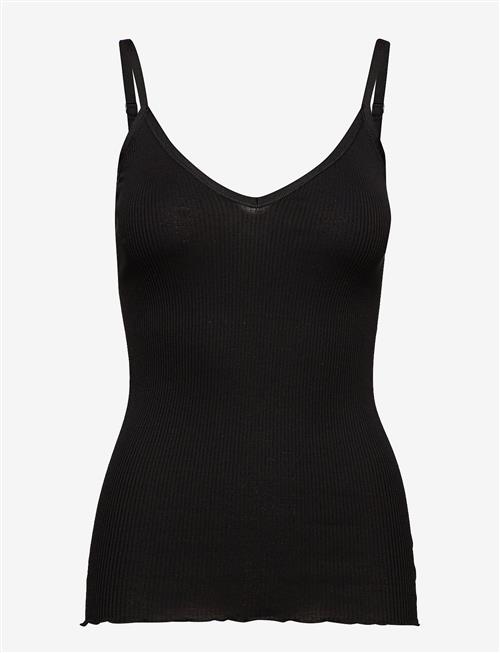 Rosemunde | Rwbelle Silk Sl V-Neck Elastic Top | S
